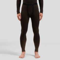 Legginsy termoaktywne męskie Odlo Blackcomb Eco BL Bottom Long. Brązowe bielizna termoaktywna męska Odlo, m, bez wzorów. Za 297.99 zł.