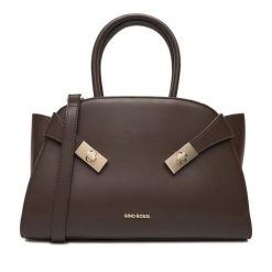 Torebka GINO ROSSI. Brązowe torebki klasyczne damskie Gino Rossi, bez wzorów, bez dodatków. Za 259.99 zł.