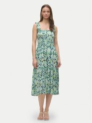 Vero Moda Sukienka letnia Menny 10282481 Zielony Regular Fit. Zielone sukienki damskie Vero Moda, na lato, s, bez wzorów, z wiskozy, bez kołnierzyka, bez ramiączek. Za 129.99 zł.