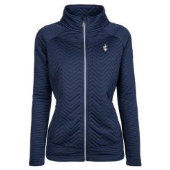 Bluza turystyczna polarowa damska AULP SIMIX trekkingowa na zamek. Niebieskie bluzy bez kaptura damskie Aulp, z dzianiny. Za 329.99 zł.