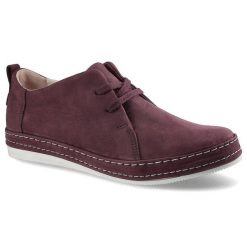 Bordowe Półbuty Nagaba Damskie Wygodne Obuwie. Czerwone półbuty damskie Nagaba, z aplikacjami, z nubiku, eleganckie, bez obcasa, na obcasie. Za 299.00 zł.