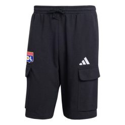 Adidas Sport M Felczy C Spodenki Dorosłych. Czarne szorty męskie OLYMPIQUE LYONNAIS, bez wzorów, z bawełny, klasyczne. Za 175.35 zł.