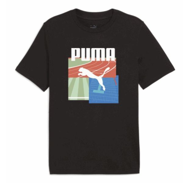 Koszulka sportowa męska Puma Graphics Summer Sports. Czarne t-shirty sportowe męskie Puma, m, z bawełny, bez ramiączek. Za 67.99 zł.