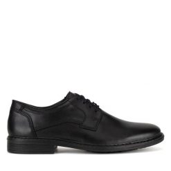 Półbuty Rieker. Czarne buty wizytowe męskie Rieker, bez zapięcia. Za 239.99 zł.