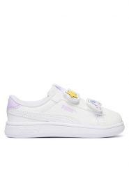 Puma Sneakersy Puma Smash 3.0 Badges V Inf 397287 10 Biały. Białe buty sportowe dziewczęce Puma, bez wzorów, ze skóry, bez zapięcia. Za 179.99 zł.