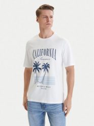 Beverly Hills Polo Club T-Shirt W126-BHMTS-1020-01P Biały Regular Fit. Białe koszulki polo męskie Beverly Hills Polo Club, m, bez wzorów, z bawełny, bez ramiączek. Za 89.99 zł.