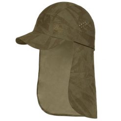 Czapka z daszkiem dla dorosłych Buff Pack Sahara Cap. Zielone czapki z daszkiem damskie Buff, bez wzorów, z elastanu. Za 239.99 zł.