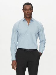 HUGO Koszula Koey 50539766 Błękitny Slim Fit. Niebieskie koszule męskie Hugo, m, bez wzorów, z bawełny, bez kołnierzyka, bez ramiączek. Za 219.99 zł.
