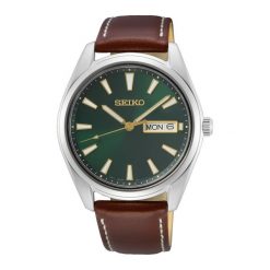 Seiko Mężczyźni zegarek Seiko srebrny - stal nierdzewna i skóra Zegarki męskie 1 ct Męskie. Szare zegarki męskie Seiko, srebrne. Za 1,065.99 zł.