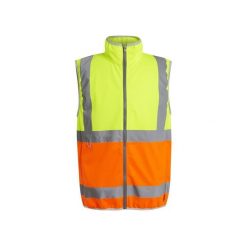 Kamizelka z pełnym zamkiem Regatta Hi-Vis Pro. Brązowe kamizelki męskie Regatta, z softshellu. Za 89.99 zł.