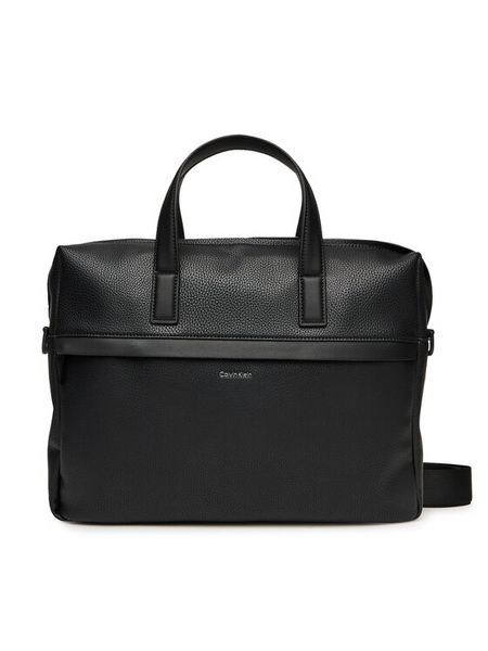 Calvin Klein Torba na laptopa Ck Must Laptop Bag LV04D3082G Czarny. Czarne torby na laptopa damskie CALVIN KLEIN, bez wzorów, ze skóry. Za 519.99 zł.