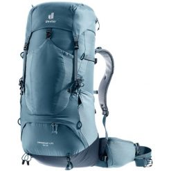 Plecak trekkingowy Deuter Aircontact Lite 50 + 10 - atlantic/ink. Niebieskie plecaki męskie Deuter, bez wzorów, z materiału. Za 945.99 zł.