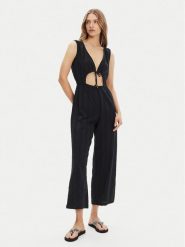 Roxy Kombinezon ERJX603446 Czarny Regular Fit. Czarne kombinezony damskie Roxy, l, bez wzorów, z bawełny, bez kołnierzyka, bez ramiączek. Za 159.99 zł.