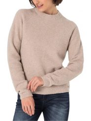 Timezone Sweter w kolorze beżowym rozmiar: M. Brązowe swetry klasyczne damskie Timezone, m, bez kołnierzyka. Za 130.81 zł.