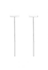 Elli Damskie kolczyki do przeciągania Pull-Through Geo Trend w srebrze próby 925 Sterling Silver Naszyjniki 1 ct. Szare kolczyki damskie Elli, srebrne. Za 163.99 zł.