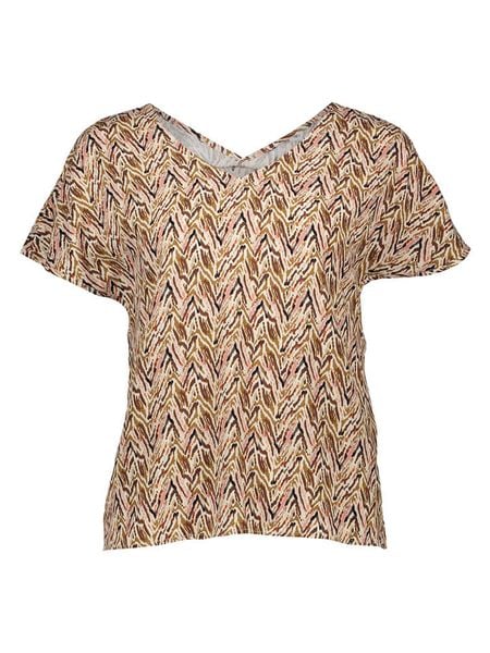 ONLY Bluzka w kolorze beżowym rozmiar: XS. Brązowe bluzki damskie Only, xs, bez wzorów, bez kołnierzyka, bez ramiączek. Za 73.95 zł.