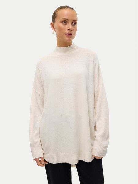 Vero Moda Sweter Plaza 10290784 Beżowy Loose Fit. Brązowe swetry klasyczne damskie Vero Moda, xl, z syntetyku, bez kołnierzyka. Za 139.99 zł.
