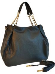 ORE10 Skórzany shopper bag w kolorze czarnym - 27 x 45 x 15 cm rozmiar: onesize. Czarne shopper bag damskie ORE10, bez wzorów, z materiału, na ramię, bez dodatków. Za 377.74 zł.