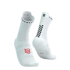Skarpetki biegowe Compressport ProRacing Socks V4 Run High white/black. Białe skarpetki damskie Compressport, bez wzorów. Za 79.99 zł.