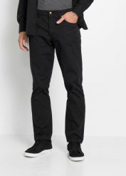 Spodnie twillowe Regular Fit Straight z czystej bawełny. Szare spodnie materiałowe męskie bonprix, bez wzorów, z bawełny, klasyczne. Za 84.99 zł.