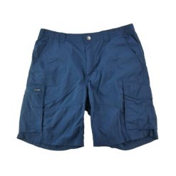 Second life - Spodenki męskie Columbia Omni-Shade Cargo - Jak nowy. Niebieskie szorty męskie Columbia, z nylonu, bez kołnierzyka. Za 106.46 zł.
