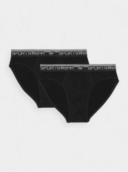 4F Bielizna slipy (2-pack) męskie - czarne S. Czarna bokserki męskie 4f, bez wzorów, z bawełny. W wyprzedaży za 49.99 zł.