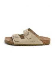 SABOKETS Skórzane klapki w kolorze khaki rozmiar: 38. Brązowe klapki damskie SABOKETS, bez wzorów, bez obcasa. Za 144.92 zł.