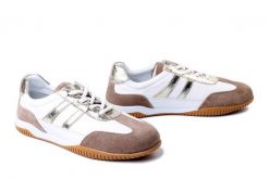 BOCCATO 328.3013 white, półbuty damskie. Białe półbuty damskie Boccato, bez wzorów, ze skóry, bez obcasa. Za 271.92 zł.