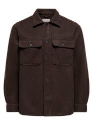 ONLY & SONS Kurtka koszulowa "Ash" w kolorze brązowym rozmiar: M. Brązowe kurtki męskie Only & Sons, m, bez wzorów, bez kaptura. Za 244.95 zł.