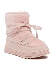 Nelli Blu Śniegowce CM220117-11 Różowy. Czerwone kozaki dziewczęce Nelli Blu, bez wzorów, z materiału, bez obcasa. Za 69.99 zł.