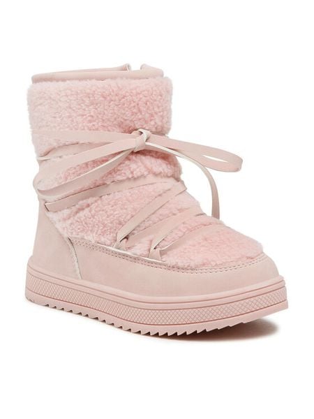 Nelli Blu Śniegowce CM220117-11 Różowy. Czerwone kozaki dziewczęce Nelli Blu, bez wzorów, z materiału, bez obcasa. Za 69.99 zł.