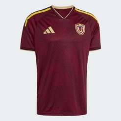Koszulka domowa Wenezuela 26. Brązowe t-shirty sportowe męskie Adidas, bez ramiączek, do piłki nożnej, climacool (adidas). Za 439.00 zł.