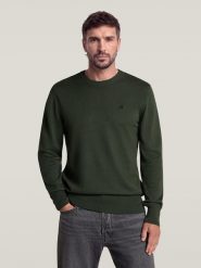 G-Star Sweter w kolorze ciemnozielonym rozmiar: XL. Zielone swetry męskie G-Star, xl, bez wzorów, bez kołnierzyka. Za 294.95 zł.