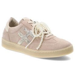 Różowe Sneakersy Karino Sportowe Obuwie Damskie Z Perłkami. Czerwone buty sportowe na co dzień damskie Karino, bez wzorów, z gumy. Za 529.00 zł.