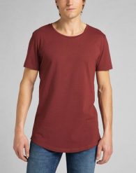 LEE SHAPED TEE MĘSKI T-SHIRT KOSZULKA FIRED BRICK L62JEPTM 112140416. T-shirty męskie Lee, l, bez wzorów, bez kołnierzyka. Za 69.99 zł.
