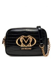 LOVE MOSCHINO Torebka JC4044PP1MLE100A Czarny. Czarne listonoszki damskie Love Moschino, bez wzorów, ze skóry, bez dodatków. Za 489.99 zł.
