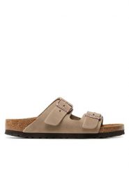 Birkenstock Klapki Arizona Bs 0352203 Brązowy. Brązowe klapki damskie Birkenstock, bez wzorów, z nubiku, bez obcasa. Za 419.00 zł.