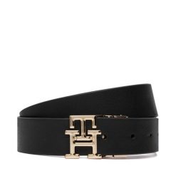 Pasek Tommy Hilfiger. Czarne paski damskie Tommy Hilfiger, bez wzorów. Za 309.99 zł.