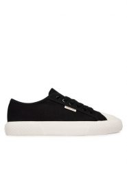 Calvin Klein Trampki Vulc Low Lace Up Canvas HW0HW02975 Czarny. Czarne trampki i tenisówki damskie CALVIN KLEIN, bez wzorów, z materiału. Za 329.99 zł.