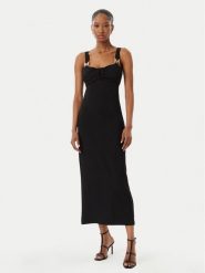 LOLA CASADEMUNT Sukienka koktajlowa MS2616048 Czarny Slim Fit. Czarne sukienki damskie lola casademunt, s, bez wzorów, z wiskozy, wizytowe, bez kołnierzyka, bez ramiączek. Za 839.99 zł.