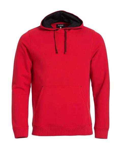 Clique Classic Hoody – czerwona bluza z kapturem z bawełnianej mieszanki. Czerwone bluzy z kapturem męskie CLIQUE, m, z bawełny. Za 307.05 zł.