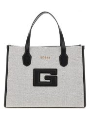 Guess Torebka w kolorze szaro-czarnym - 34 x 26 x 13 cm rozmiar: onesize. Czarne torebki klasyczne damskie Guess, z aplikacjami, z materiału, bez dodatków. Za 483.17 zł.