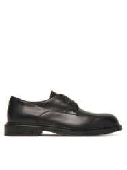 Emporio Armani Półbuty EM003721 AF17455 UC001 Czarny. Czarne buty wizytowe męskie Emporio Armani, ze skóry, bez zapięcia. Za 2,009.00 zł.
