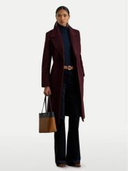 LAUREN RALPH LAUREN Płaszcz wełniany 297962169005 Bordowy Regular Fit. Czerwone płaszcze damskie Lauren Ralph Lauren, na zimę, bez wzorów, z syntetyku. Za 1,899.00 zł.