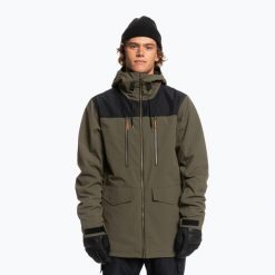Kurtka snowboardowa męska Quiksilver Fairbanks. Niebieskie kurtki męskie Quiksilver, m, bez wzorów, bez kaptura, narciarskie. Za 579.99 zł.