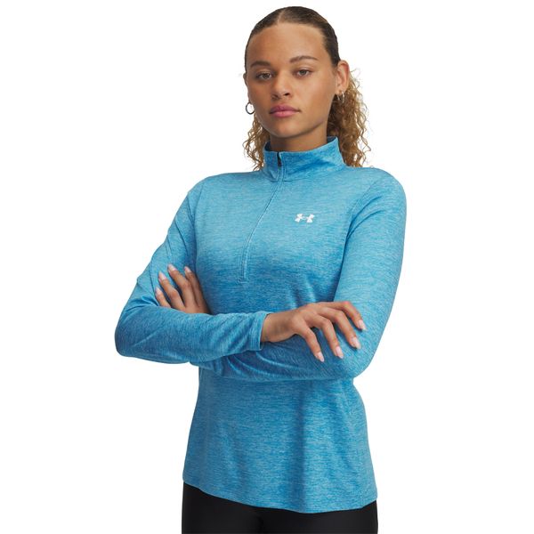 Damski top treningowy z zamkiem błyskawicznym 1/2 Under Armour Tech™. Białe topy sportowe damskie Under Armour, s, bez wzorów, z materiału, bez ramiączek. Za 238.00 zł.