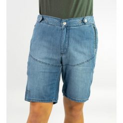 Pantalón Mountain Bike (MTB) Ride Jeans Stone Unisex. Niebieskie szorty męskie JEANSTRACK, bez wzorów, z bawełny, sportowe. Za 324.30 zł.