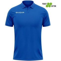 Givova Polo Cotone Piquet 2XL - Letnia Koszula Polo z Bawełny. Koszule męskie Givova, na lato, xl, bez wzorów, z bawełny, bez kołnierzyka, bez ramiączek. Za 69.98 zł.