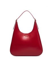 Calvin Klein Torebka Ck Medium Shoulder Bag LV04F3522G Czerwony. Czerwone torebki klasyczne damskie CALVIN KLEIN, bez wzorów, ze skóry, bez dodatków. Za 569.99 zł.