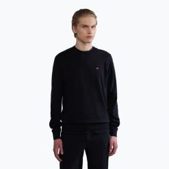 Sweter męski Napapijri Decatur 5. Czarne swetry męskie Napapijri, m, bez wzorów, bez kołnierzyka. W wyprzedaży za 283.15 zł.